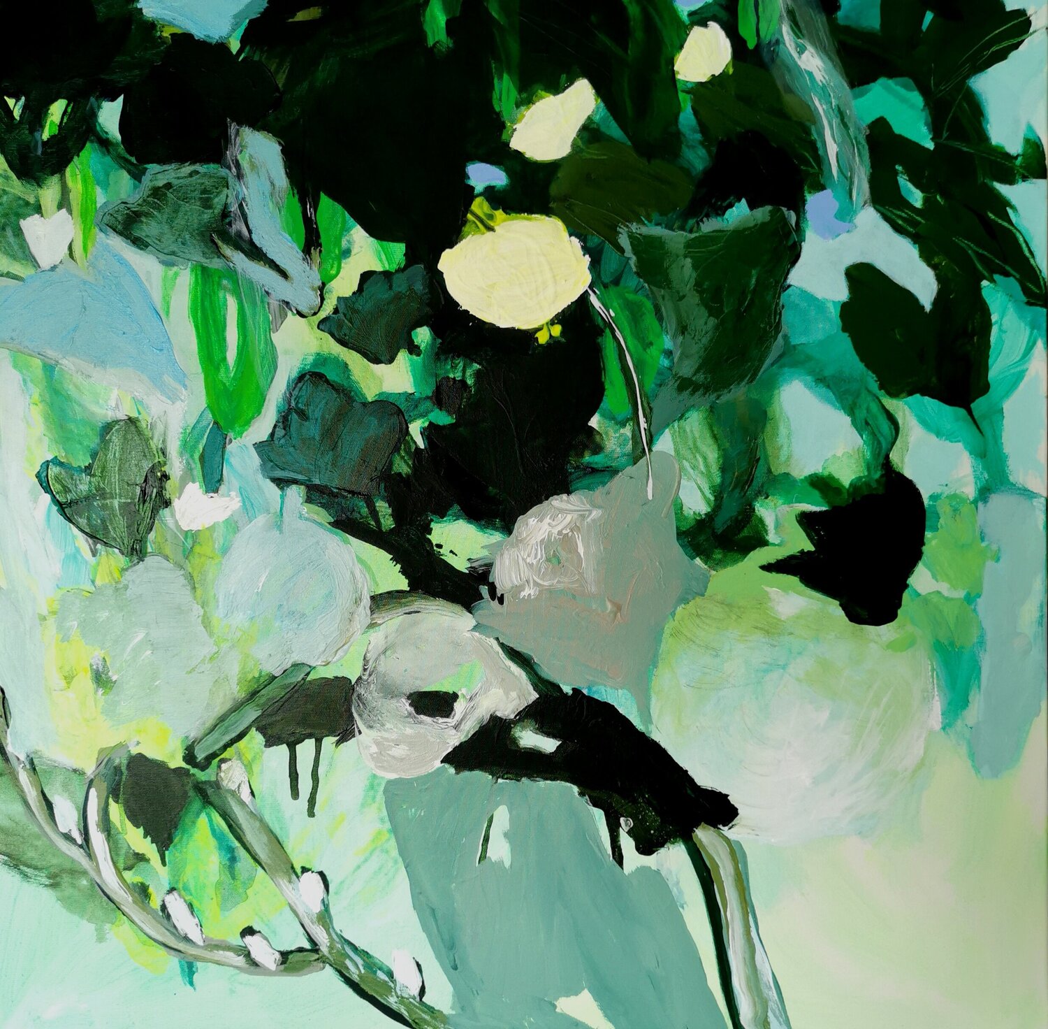 Petites coques d'eau Aline Wiest Peinture originale à vendre