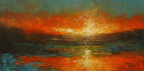 Unruly Shore van Kalpana Soanes, Schilderij te koop op Singulart