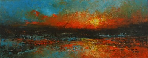 Sweltering Shore van Kalpana Soanes, Schilderij te koop op Singulart