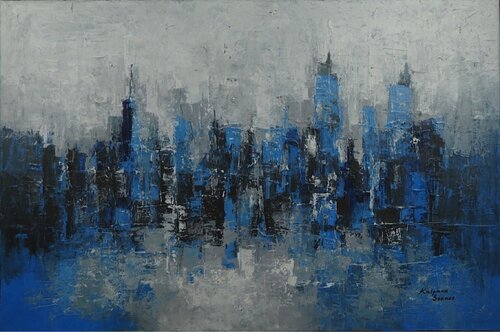 Dawn Metropolis van Kalpana Soanes, Schilderij te koop op Singulart