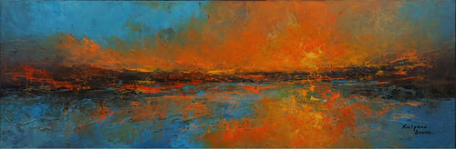 Resting Shore van Kalpana Soanes, Schilderij te koop op Singulart