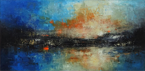 Moonwashed III van Kalpana Soanes, Schilderij te koop op Singulart