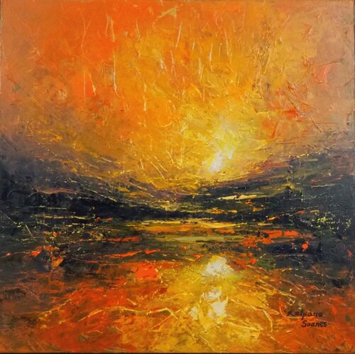 When The Sun Is Low di Kalpana Soanes, Pittura in vendita su Singulart