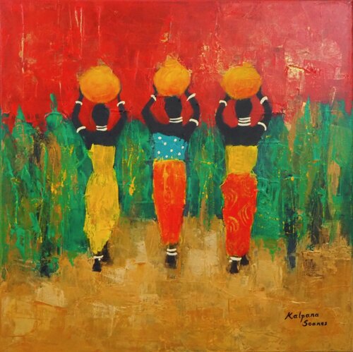 Friendship And Happiness van Kalpana Soanes, Schilderij te koop op Singulart