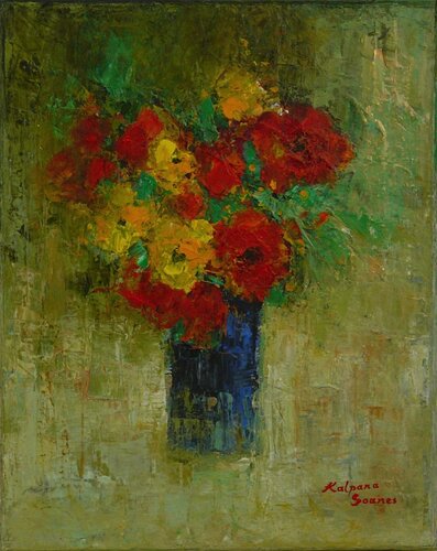 Flowers For You van Kalpana Soanes, Schilderij te koop op Singulart