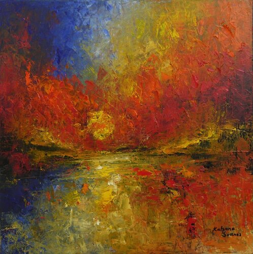 Fiery Shore di Kalpana Soanes, Pittura in vendita su Singulart
