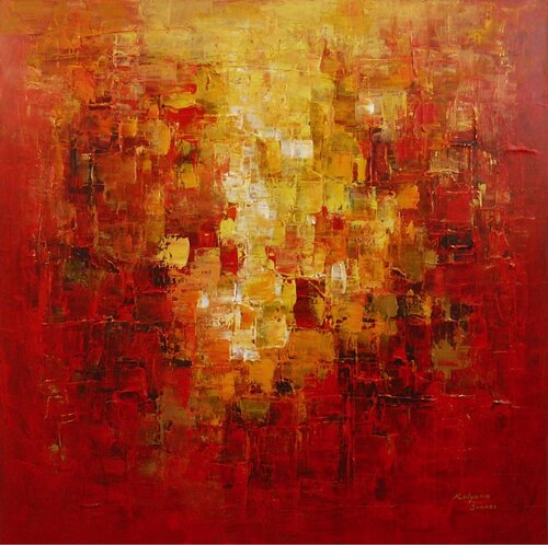 Shades Of Total Joy di Kalpana Soanes, Pittura in vendita su Singulart