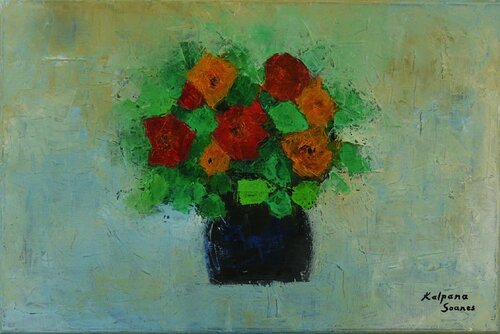 Flowers For You V von Kalpana Soanes, Malerei kaufen auf Singulart