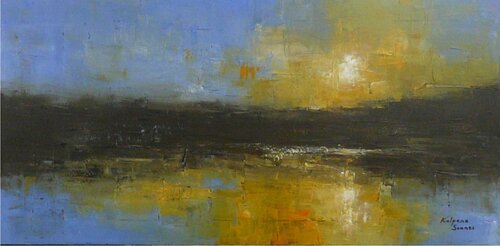 Moonwashed II van Kalpana Soanes, Schilderij te koop op Singulart