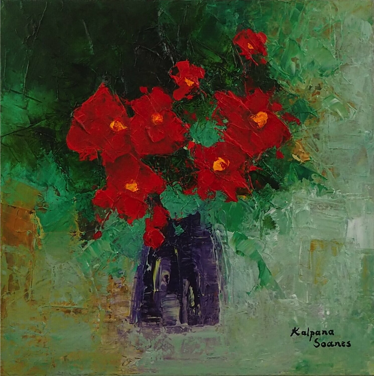 Red Autumn Flowers Kalpana Soanes
