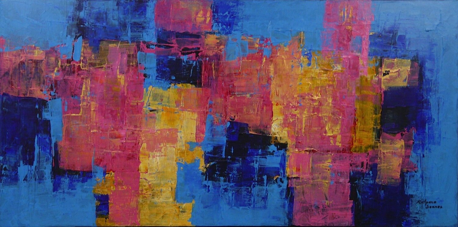Shades Of Pure Calmness Kalpana Soanes Originalgemälde zu verkaufen