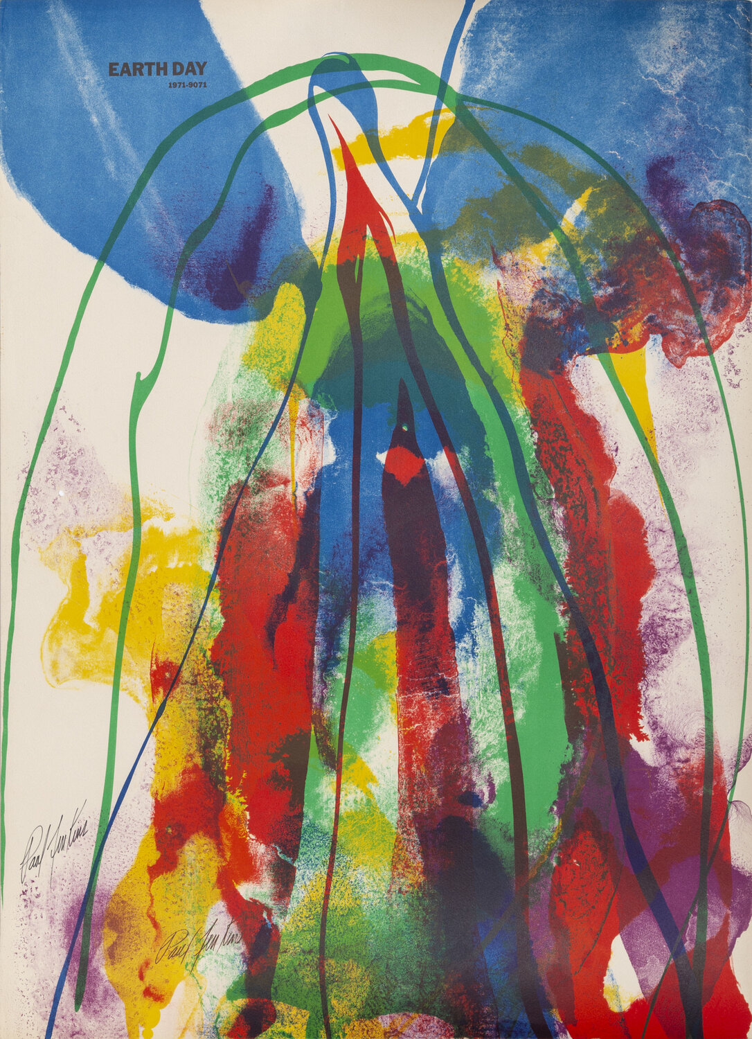 Earth Day Paul Jenkins Stampa in vendita