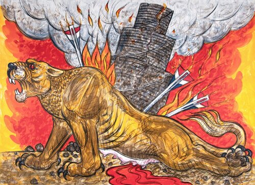 Assyrian Lion van Luis Jiménez, Afdruk te koop op Singulart