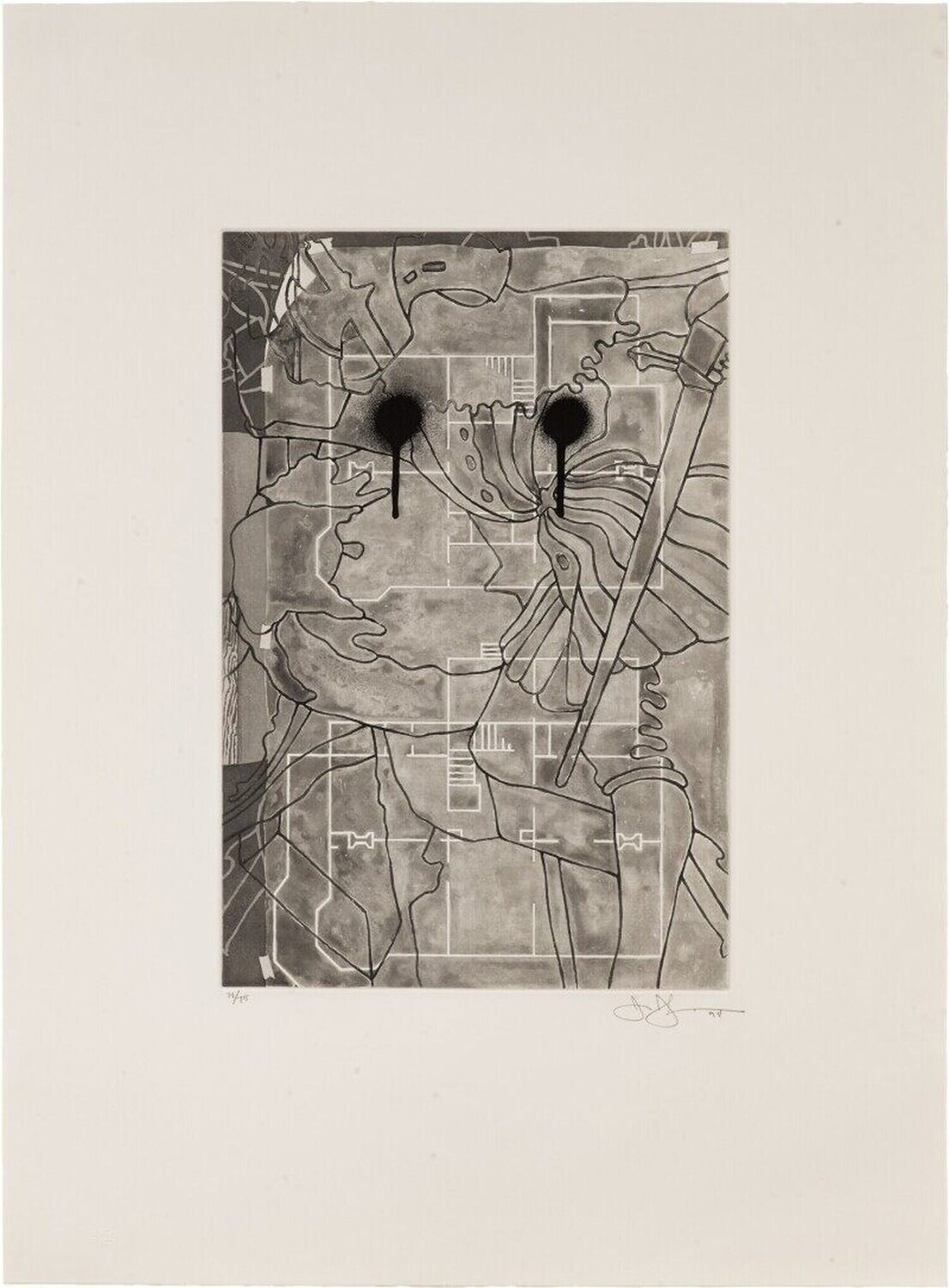 Untitled Jasper Johns Afdruk te koop