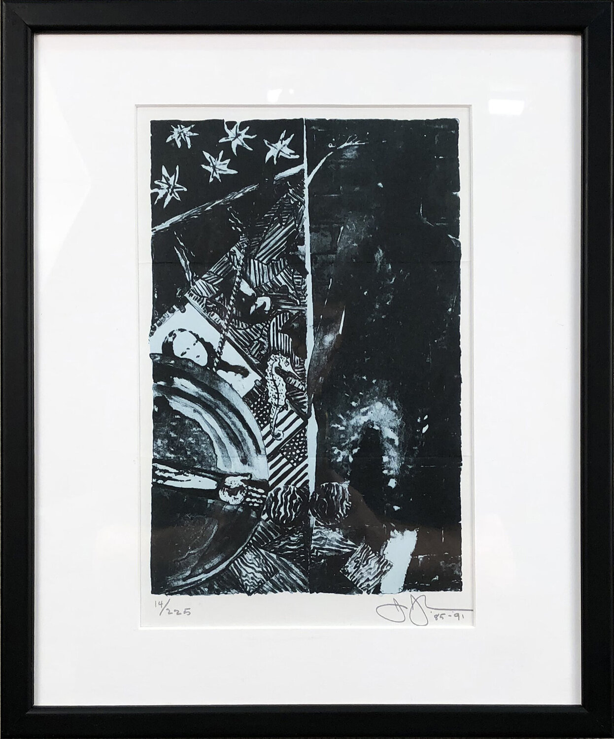 Summer (Blue) Invitation Jasper Johns Druck zu verkaufen