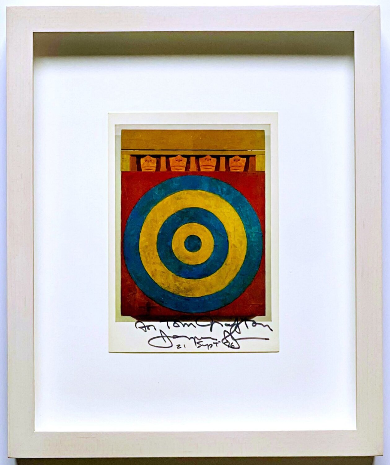 Art Card: Target with Four Faces (Hand signed and inscribed by Jasper Johns) Jasper Johns Druck zu verkaufen