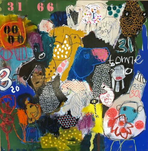 Une vie sous tranquillisants by Nadine Bourgne, Painting for Sale on Singulart