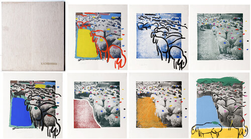 Sheep Portfolio by Menashe Kadishman, 인쇄 for Sale on Singulart