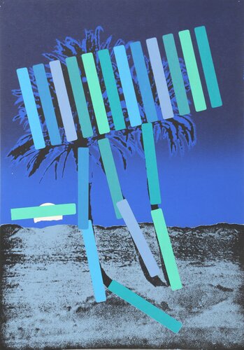 Blue Palm by Menashe Kadishman, Print for Sale on Singulart