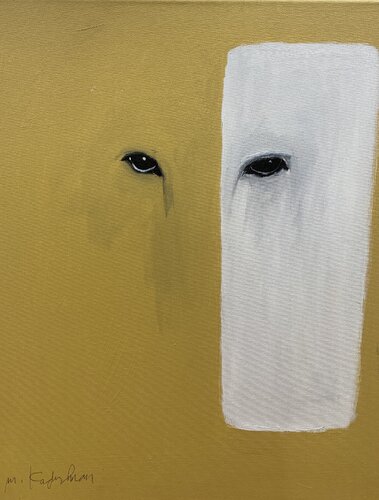 Yellow eyes  di Menashe Kadishman, Pittura in vendita su Singulart