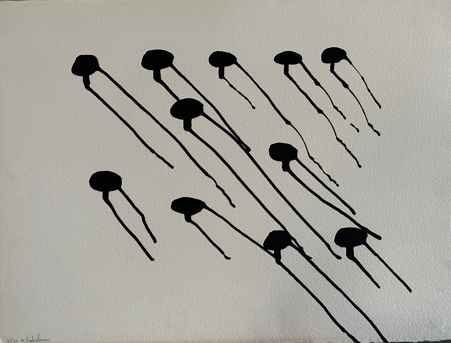 Running Trees Menashe Kadishman Druck zu verkaufen