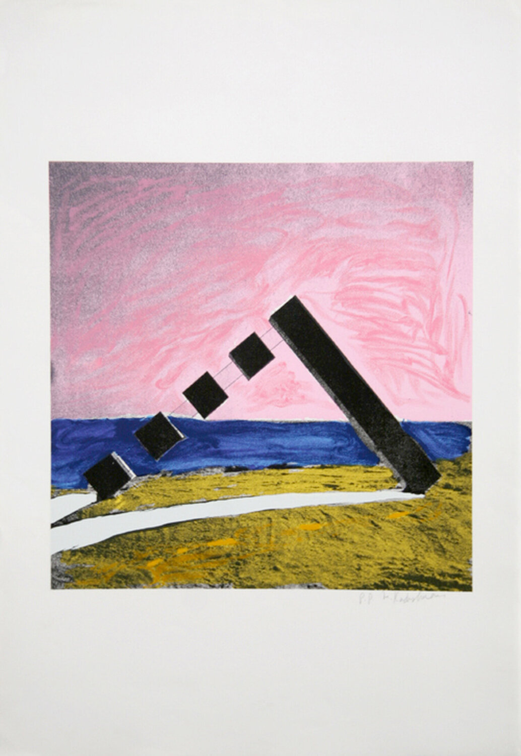 Sculpture in Landscape Menashe Kadishman Stampa in vendita