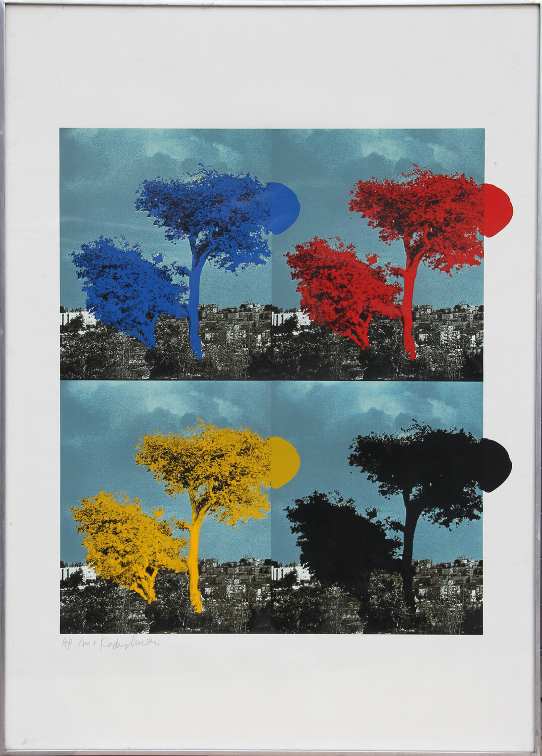 Jerusalem (Trees) Menashe Kadishman Print for sale