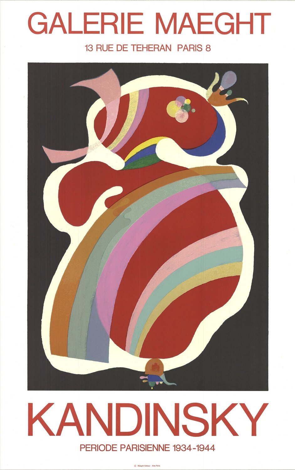 The Red Form Wassily Kandinsky Stampa in vendita