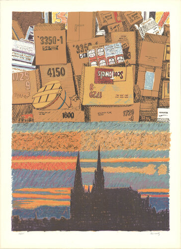Howard Kanovitz - Ground Above Us - 1978 Lithograph  di Howard Kanovitz, Stampa in vendita su Singulart