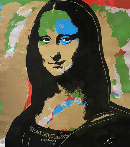 Mona Lisa Gold by Steve Kaufman, Print for Sale on Singulart