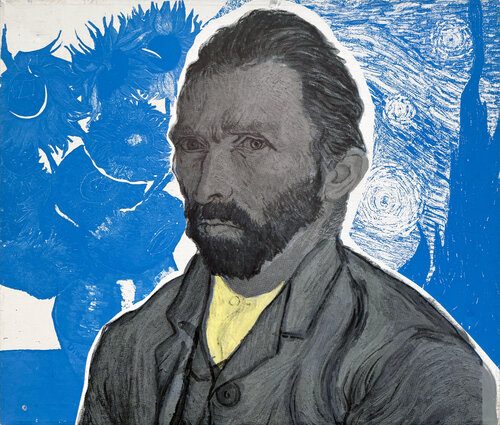 Vincent Van Gogh (large unique painting) by Steve Kaufman, Painting for Sale on Singulart