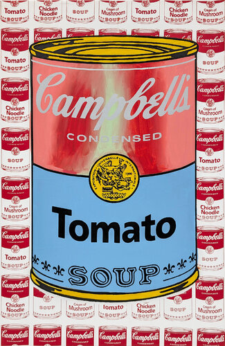Campbell's Tomato Soup (hand signed embellished canvas) by Steve Kaufman, Print for Sale on Singulart