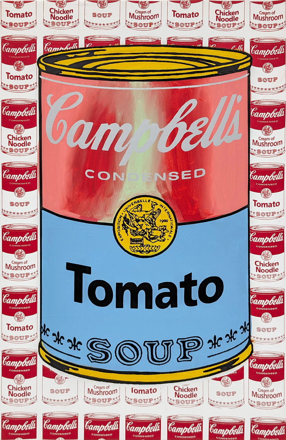 Campbell's Tomato Soup (hand signed embellished canvas) Steve Kaufman Druck zu verkaufen