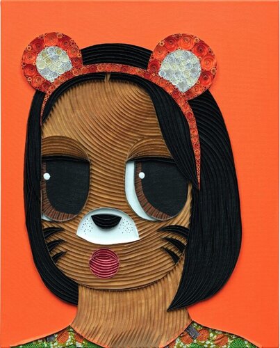 Small Tiger II  by Ayobola Kekere-ekun, Painting for Sale on Singulart