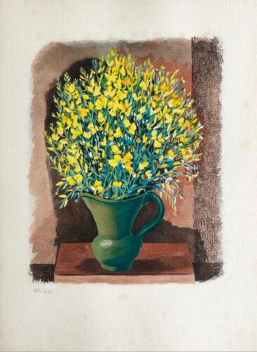Bouquet de fleurs jaunes van Moïse Kisling, Afdruk te koop op Singulart