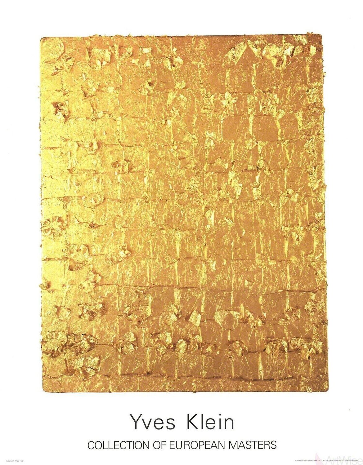 Gold Leaf on Panel Yves Klein Stampa in vendita