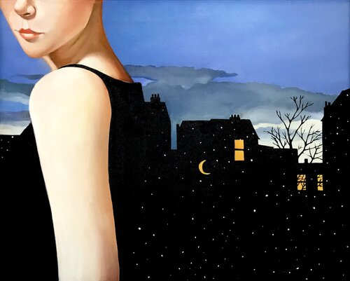 Thinking of Magritte van Valery Koroshilov, Schilderij te koop op Singulart