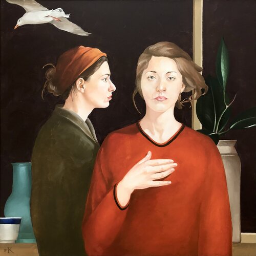Sisters Confidential van Valery Koroshilov, Schilderij te koop op Singulart