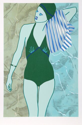 Bathing in Green by Kiki Kogelnik, Print for Sale on Singulart