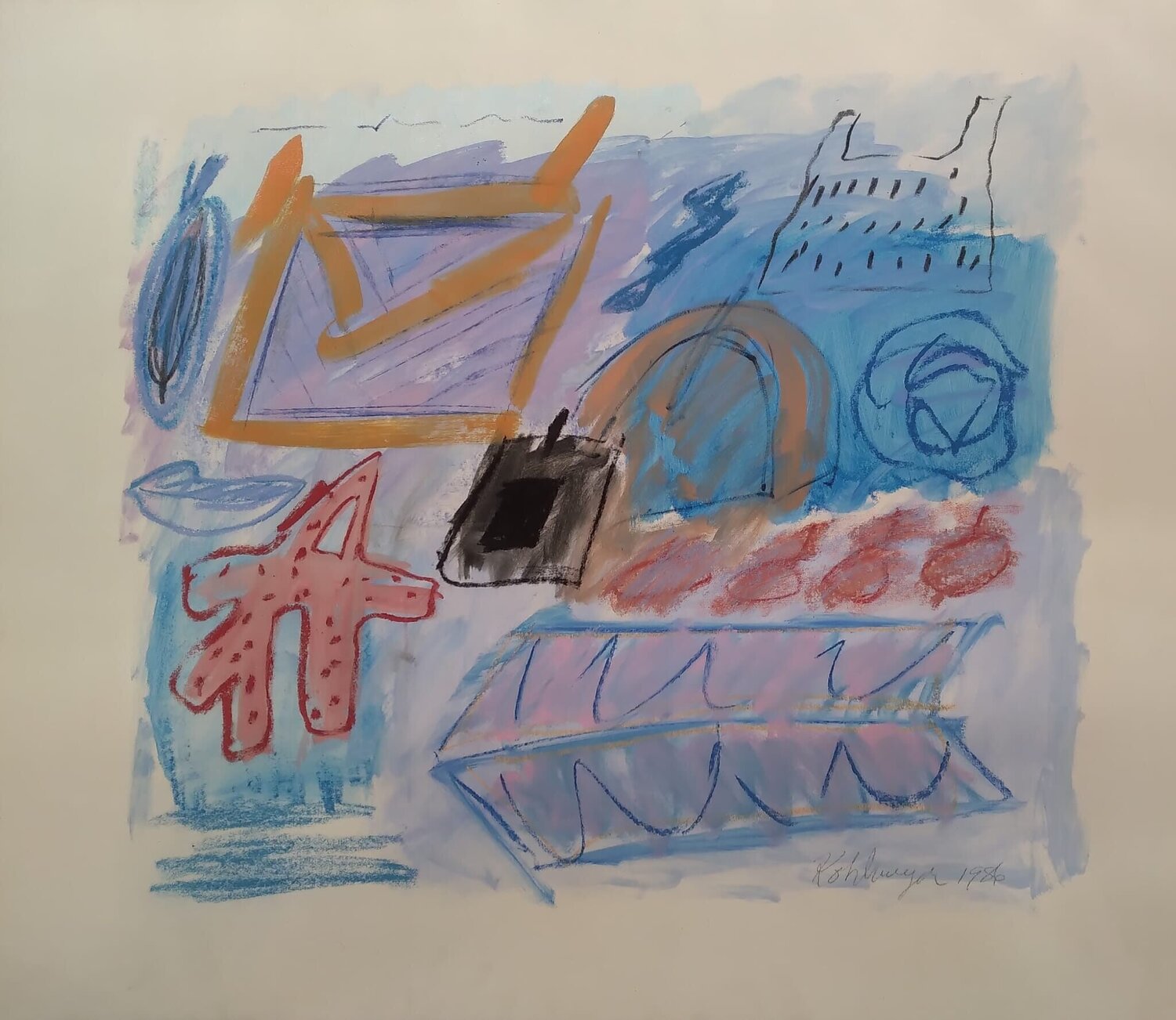 Abstract Ida Kohlmeyer Originalgemälde zu verkaufen