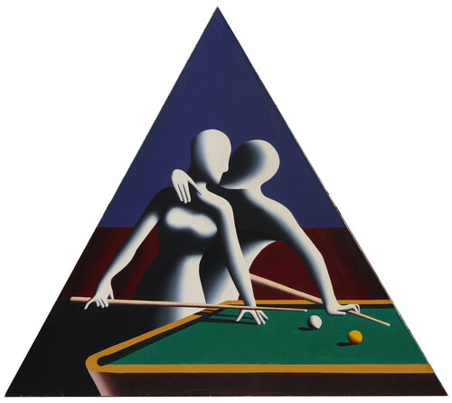 Pool for Two by Mark Kostabi, 회화 for Sale on Singulart