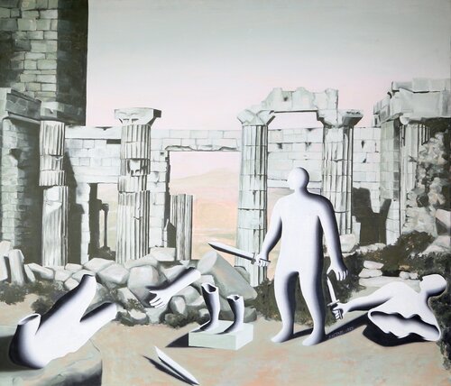 Ruins di Mark Kostabi, Pittura in vendita su Singulart