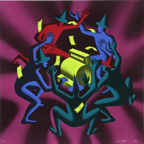Cash Dance, 1990 by Mark Kostabi by Mark Kostabi, Print for Sale on Singulart