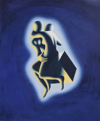 The Pause That Refreshes di Mark Kostabi, Pittura in vendita su Singulart