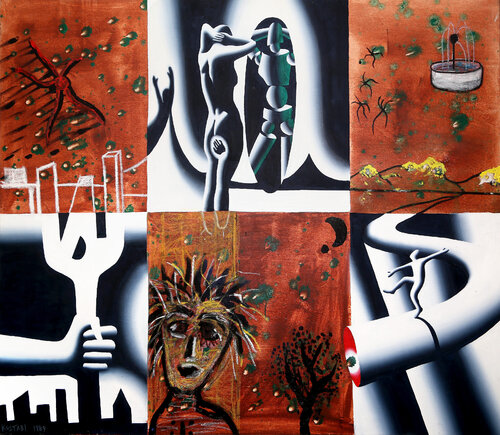 Waxing and Waning de Mark Kostabi, Pintura a la venta en Singulart