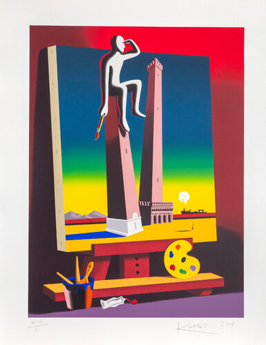 Loophole with a View by Mark Kostabi, 版畫 for Sale on Singulart