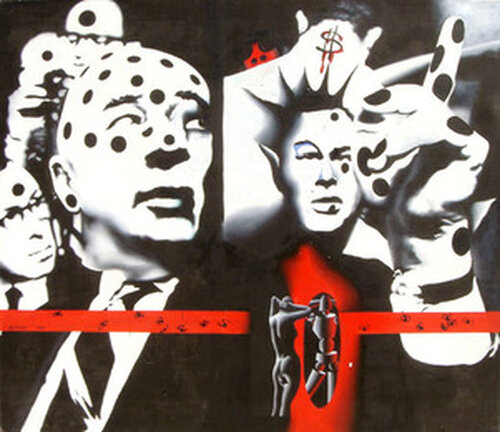 Political Disease van Mark Kostabi, Schilderij te koop op Singulart