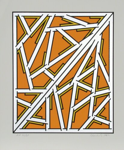 Untitled (Orange One Variant) van Nicholas Krushenick, Afdruk te koop op Singulart