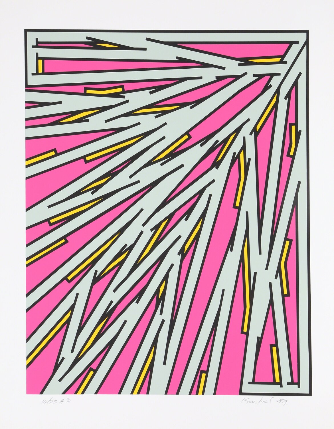 Small Pink Nicholas Krushenick Stampa in vendita