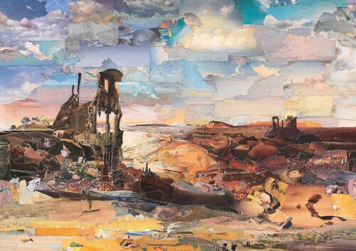 Painting with Rock Formations van Volker Kühn, Werk op papier te koop op Singulart